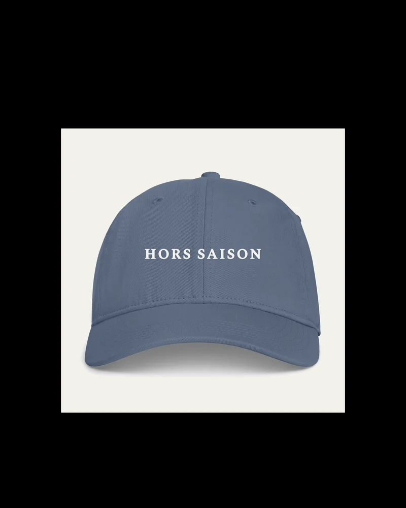 Casquette « Hors saison », Jean, gros plan