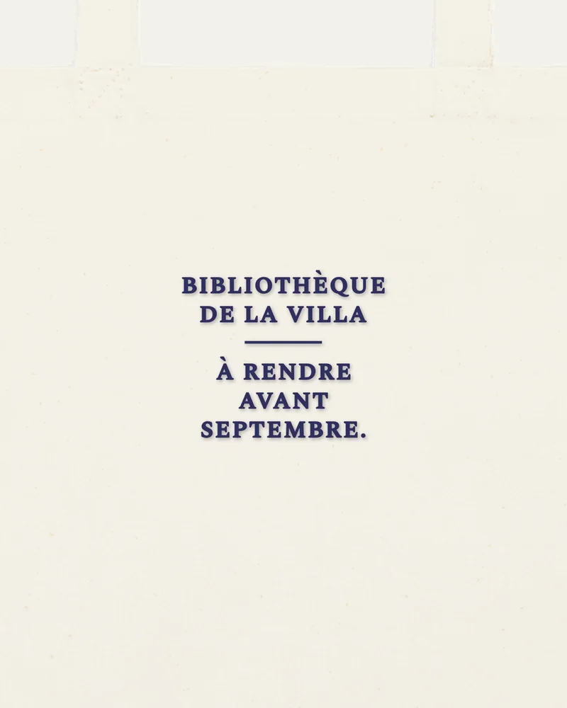 Sac « Bibliothèque », Écru, gros plan