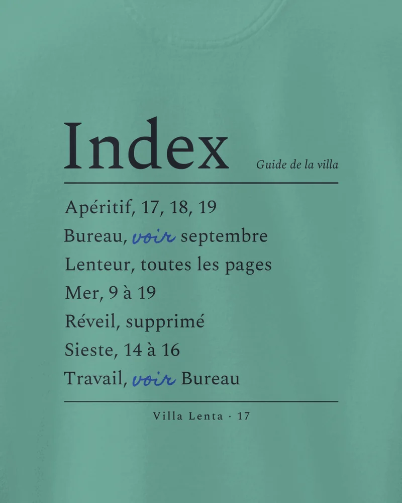 Sweat « Index », Écume, gros plan