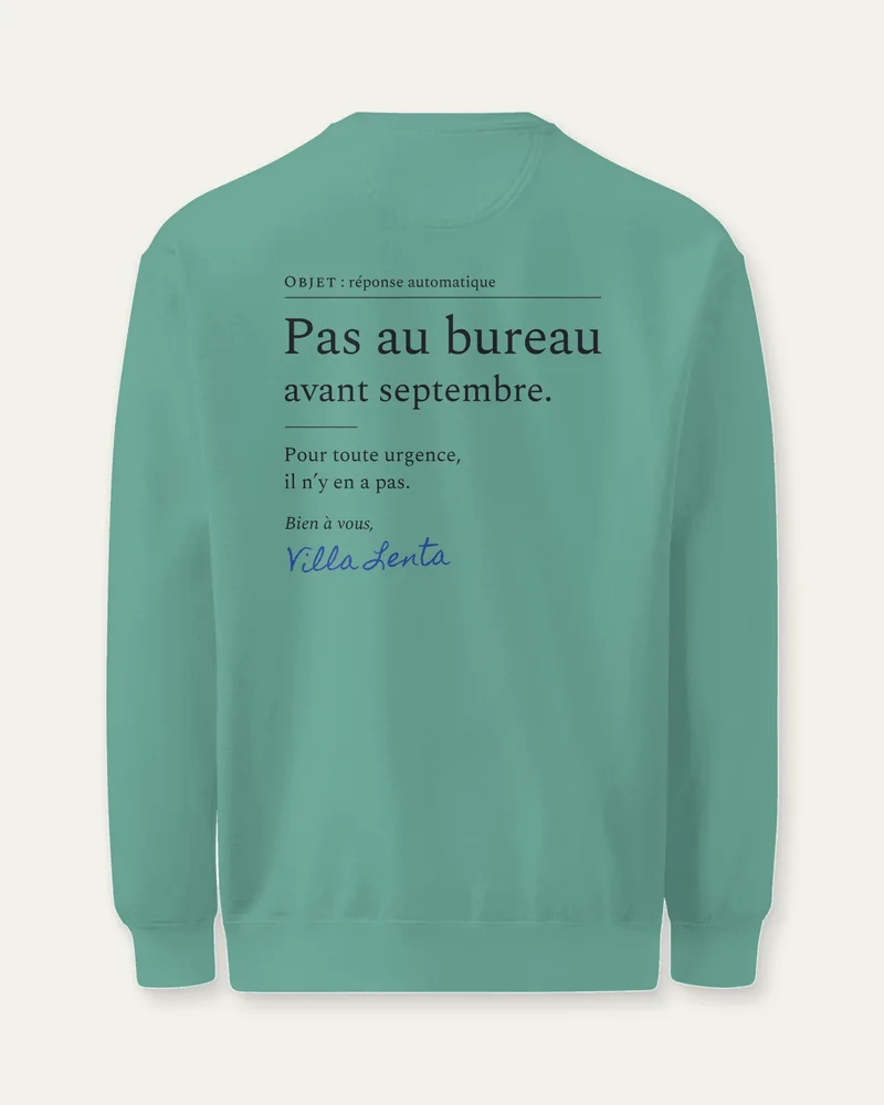 Sweat « Réponse automatique », Écume, dos