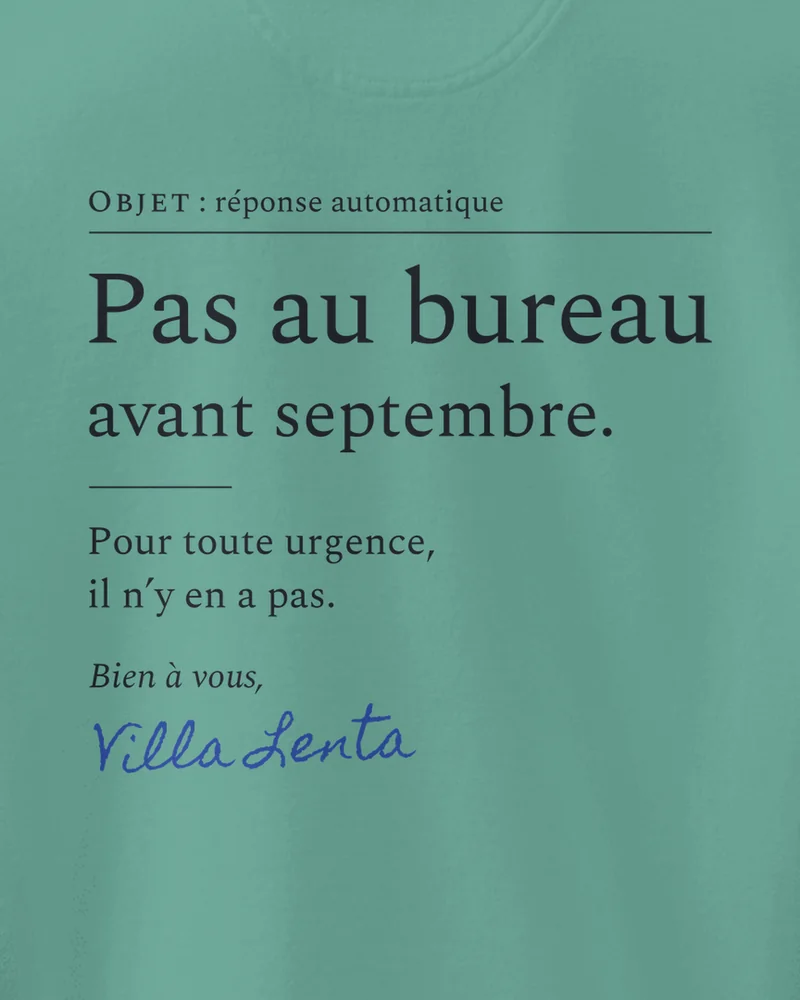 Sweat « Réponse automatique », Écume, gros plan