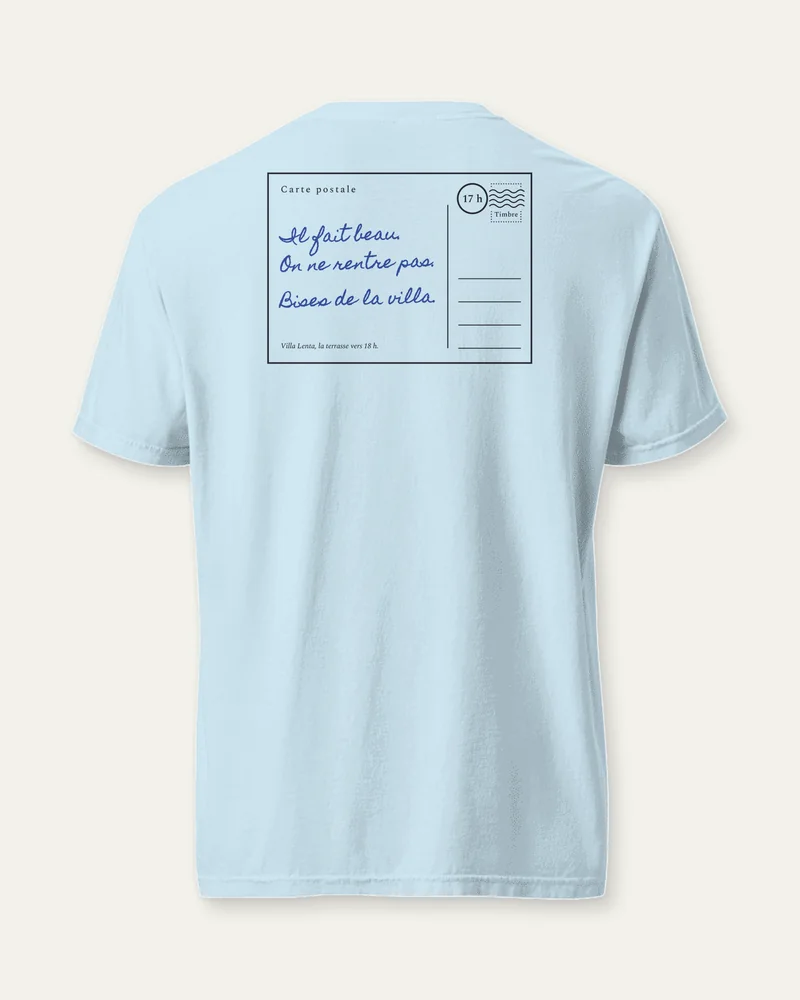 T-shirt « Carte postale », Chambray, dos