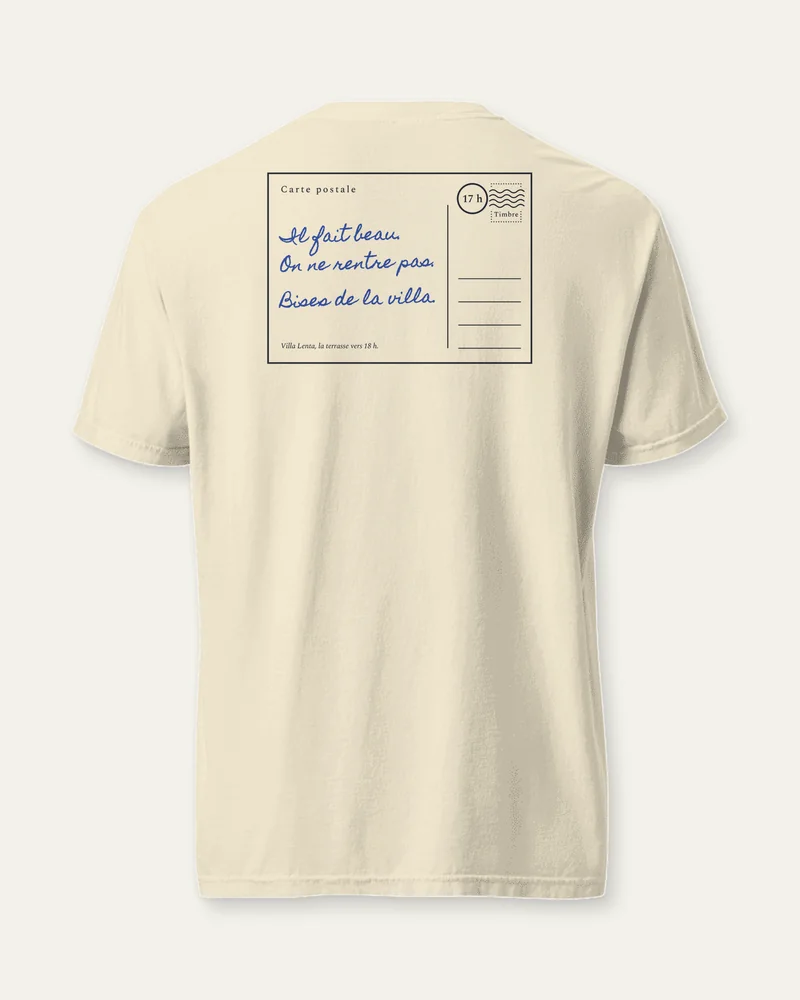 T-shirt « Carte postale », Ivoire, dos